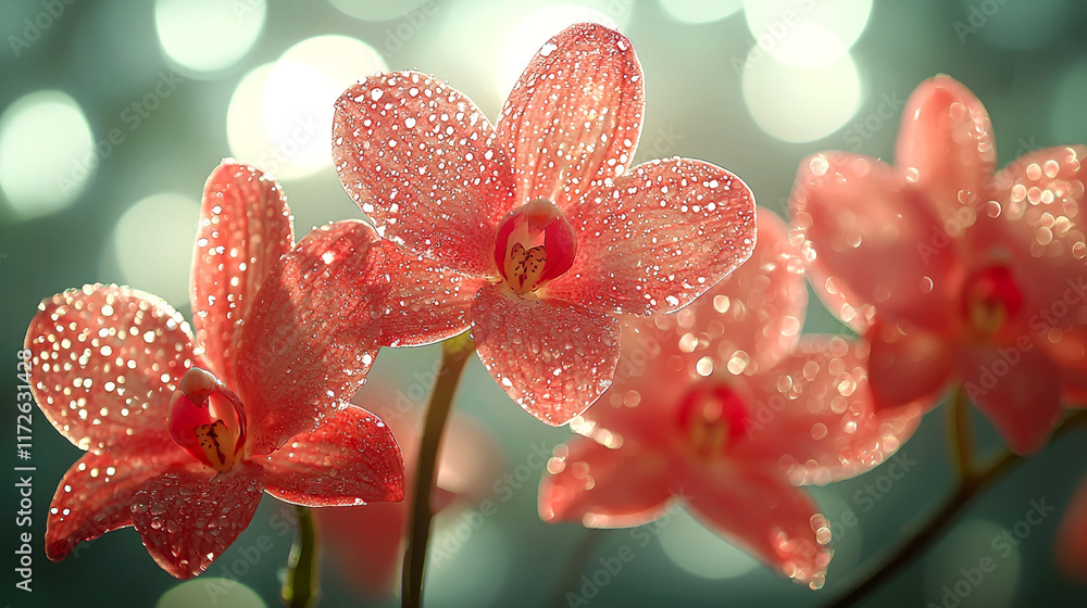 Dewy Pink Orchid Blooms Dewy Pink Orchid Blooms