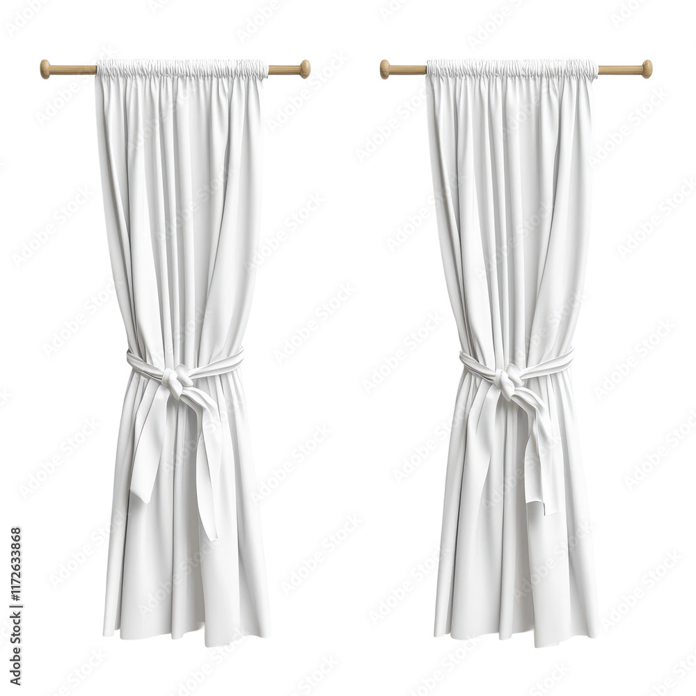 Simple White Curtains in Two Elegant Styles Simple White Curtains in Two Elegant Styles