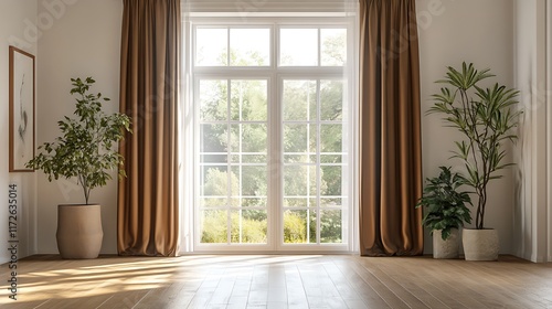 Serene living room with natural light modern home interior design