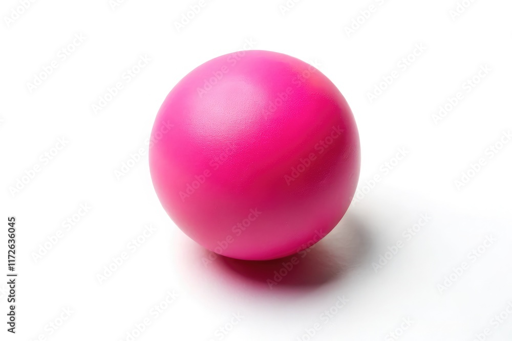 A vibrant pink orb floats against a clean white background; high-resolution drone shot. A vibrant pink orb floats against a clean white background; high-resolution drone shot.