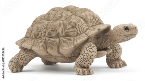 Wallpaper Mural Tortoise walking on terrain clay model studio environment creative perspective art and design concept Torontodigital.ca