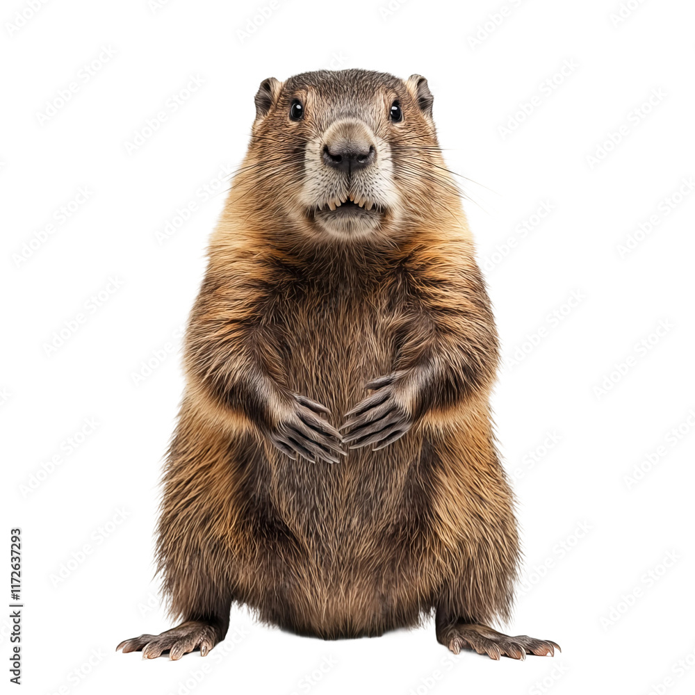 a groundhug isolated on a white background a groundhug isolated on a white background