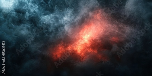 Wallpaper Mural Dark Smoke Clouds with Red Light Creating a Dramatic Background Atmosphere for Creative Projects and Artworks Torontodigital.ca