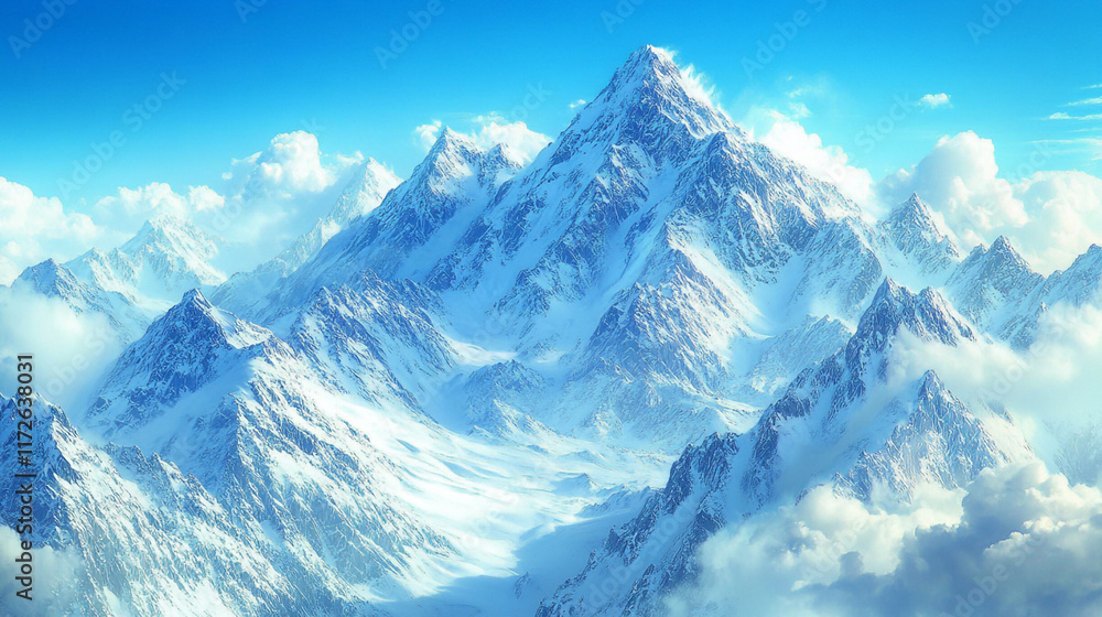 natural snow covered mountain with snow covered frozen surface, Winter season morning snow covered mountains under a clear sky, Beautiful snow covered view of mountains from valley in winter season. natural snow covered mountain with snow covered frozen surface, Winter season morning snow covered mountains under a clear sky, Beautiful snow covered view of mountains from valley in winter season.