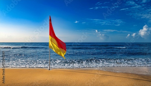 flag and river closeup photo