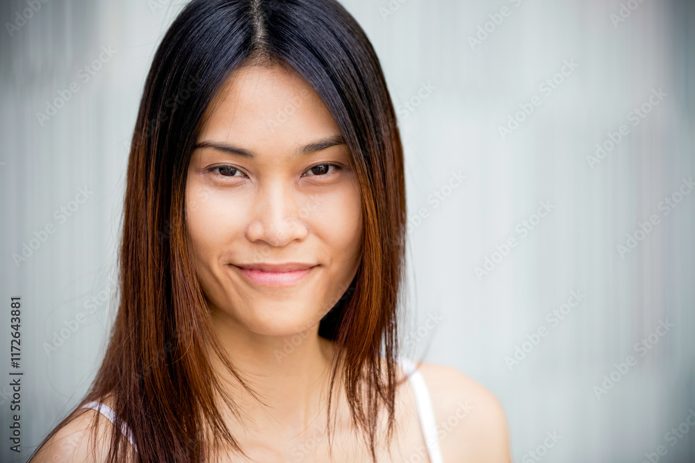Portrait Young Thai Chinese Malaysian Woman Headshot Portrait Young Thai Chinese Malaysian Woman Headshot