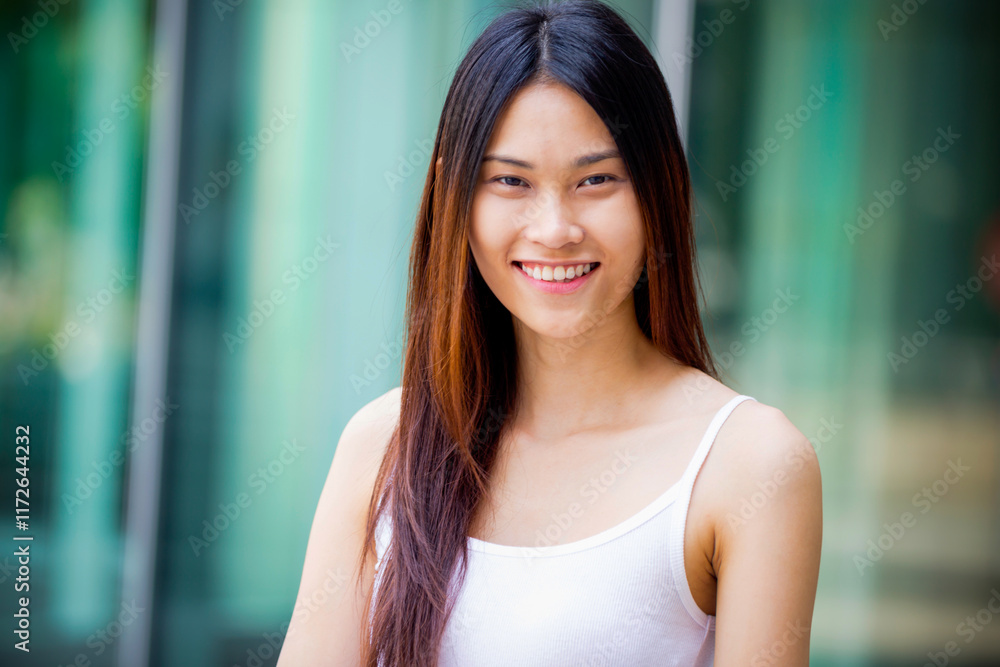 Portrait Young Thai Chinese Malaysian Woman Headshot Portrait Young Thai Chinese Malaysian Woman Headshot