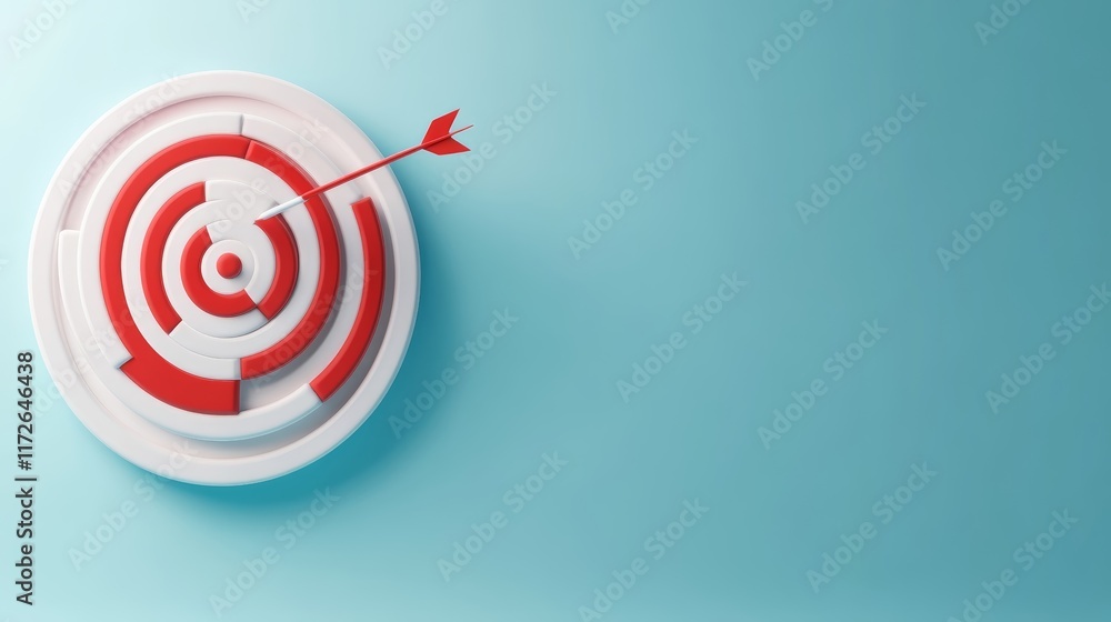 Illustration of target, 3D background, achievement, golas, vision Illustration of target, 3D background, achievement, golas, vision