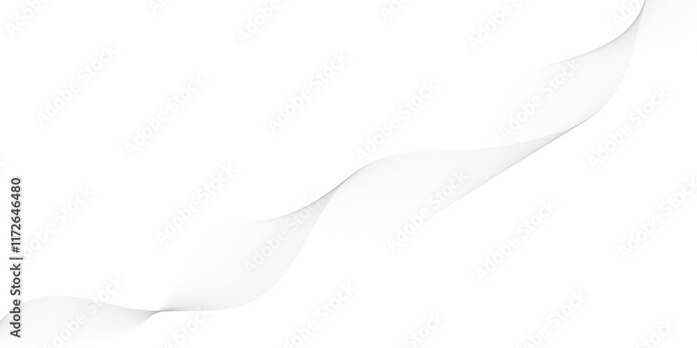 Obraz premium Background abstrak, walpaper abstark, black and white.Wave with lines created using blend tool.Abstract wave element on gray background, vector, illustration.