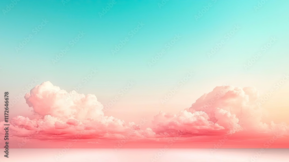 Minimal skies idea. Gentle pastel clouds float in a clear sky, creating a serene atmosphere. Minimal skies idea. Gentle pastel clouds float in a clear sky, creating a serene atmosphere.