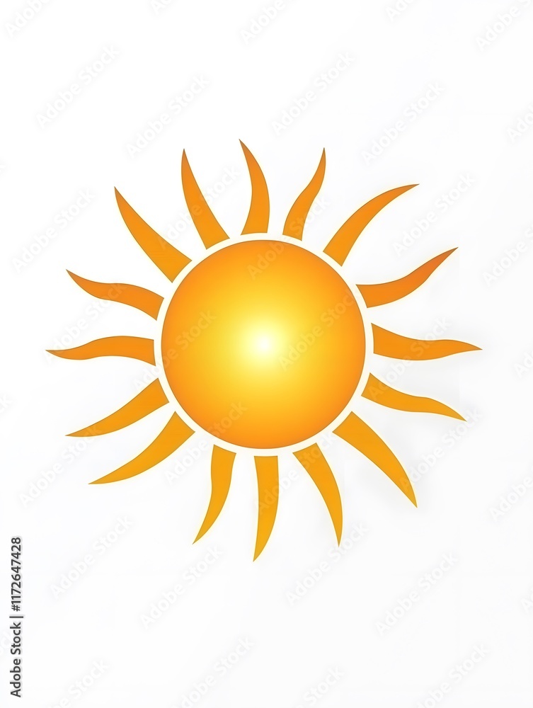 Isolated Yellow Solar Sunshine Sun Icon Logo Symbol Isolated Yellow Solar Sunshine Sun Icon Logo Symbol