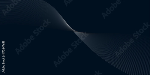 Background abstrak, walpaper abstark, black and white.Wave with lines created using blend tool.Abstract wave element on gray background, vector, illustration.