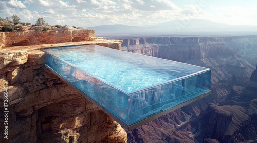 Experience thrilling serenity glassbottom pool suspended over grand canyon stunning visuals breathtaking heights unique perspective adventure awaits photo