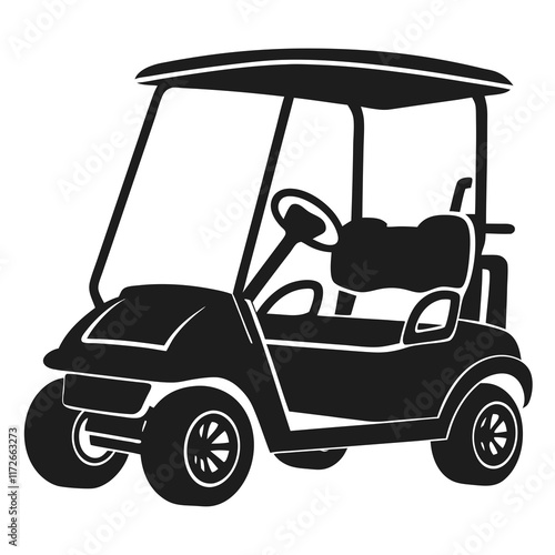 golf cart silhouette vector illustration