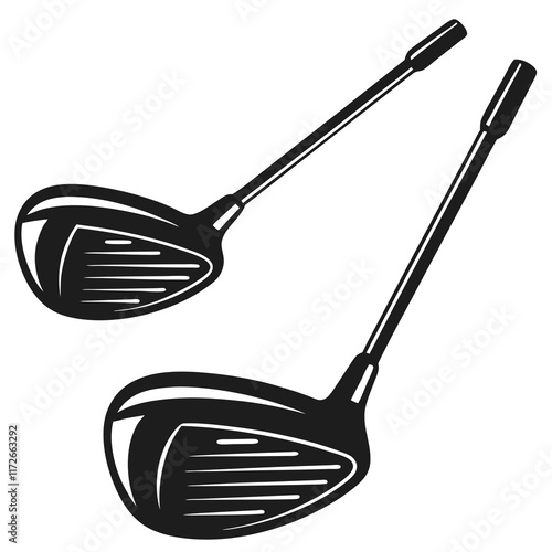 golf Driver silhouette vector illustration