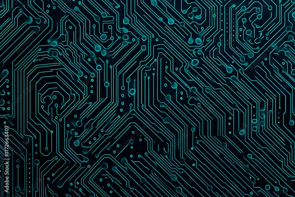 Abstract close-up of a glowing blue digital circuit board, showcasing intricate connections and technological design on a black background.
Abstract close-up of a glowing blue digital circuit board, showcasing intricate connections and technological design on a black background.