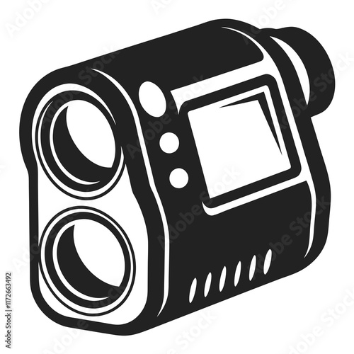 golf Rangefinder silhouette vector illustration