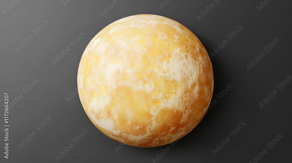 Perfectly Round Tvorog Cheese on White Background. Generative AI