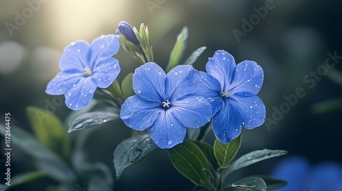 Serene Blue Flowers: A Delicate Display of Nature's Beauty