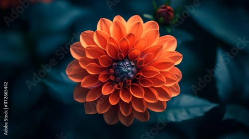 Stunning Close-Up of a Vibrant Orange Dahlia Flower