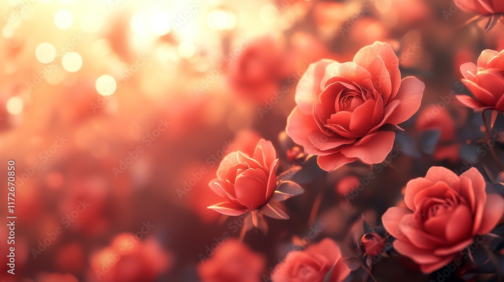 Enchanted Rose Garden at Sunset: A Dreamy Bloom Enchanted Rose Garden at Sunset: A Dreamy Bloom