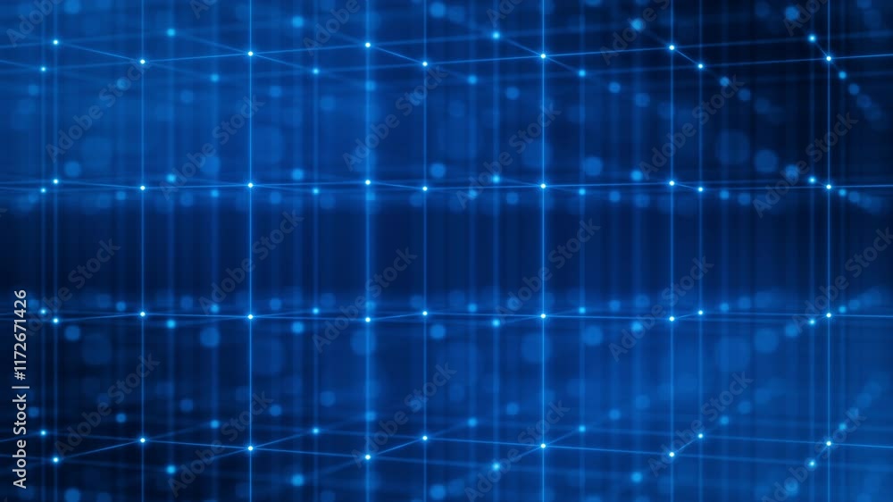 3D Grid Representing Internet and Technology 3D Grid Representing Internet and Technology