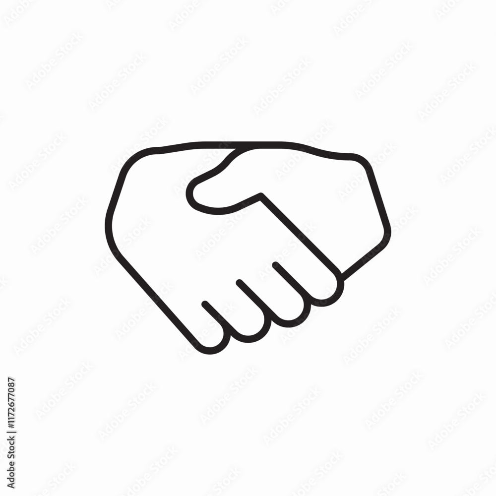 Handshake deal agreement partnership icon vector sign Handshake deal agreement partnership icon vector sign