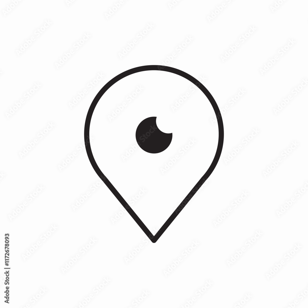 Location time schedule marker icon vector sign Location time schedule marker icon vector sign