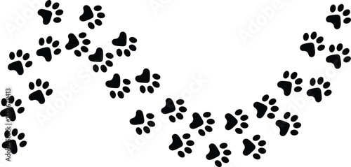 Minimalist Dog Paw Print Outline A Perfect Symbol for Pet Enthusiasts