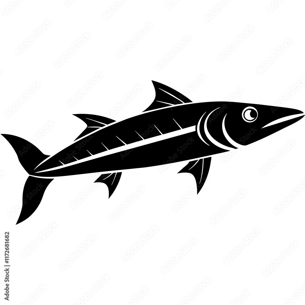 Naklejka premium fish on a white background