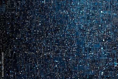 Wallpaper Mural Abstract close-up of a glowing blue digital circuit board, showcasing intricate connections and technological design on a black background.
 Torontodigital.ca