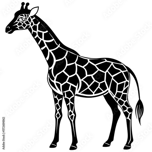 giraffe vector illustration photo