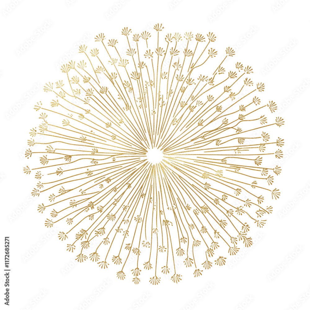 A gold and white flower with many petals