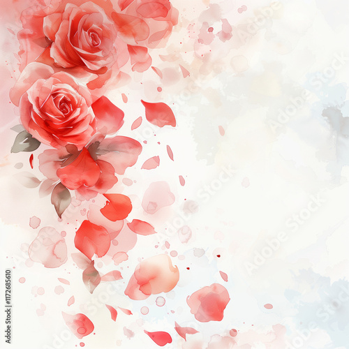 Elegant Roses and Falling Petals