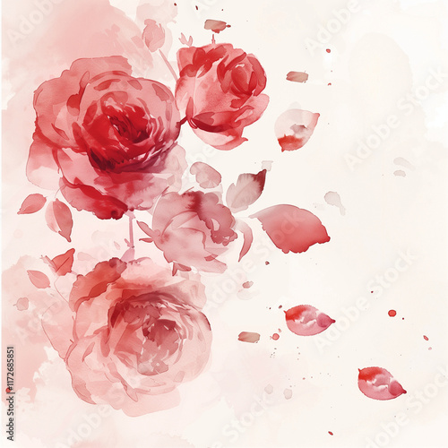 Elegant Roses and Falling Petals