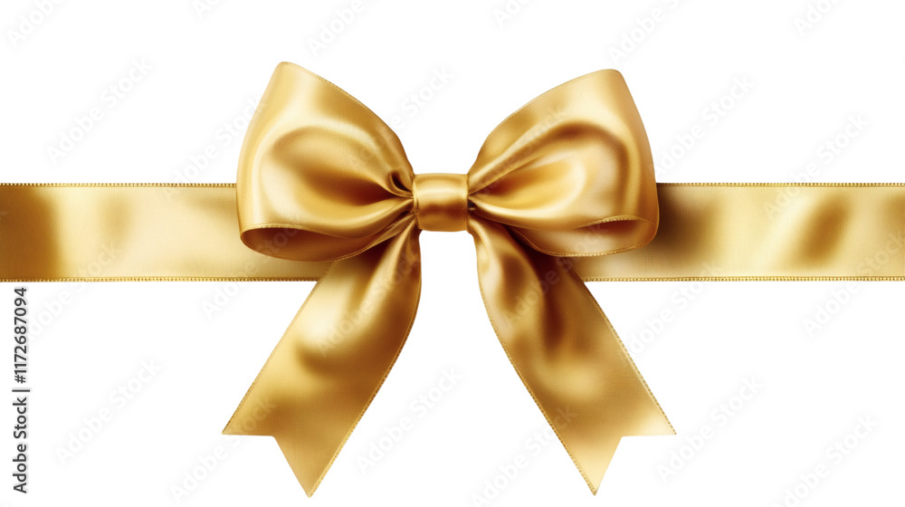 golden satin ribbon isolated on white transparent background golden satin ribbon isolated on white transparent background