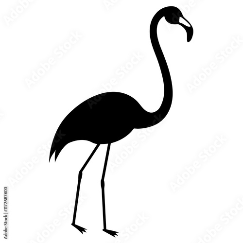 flamingo silhouette vector photo