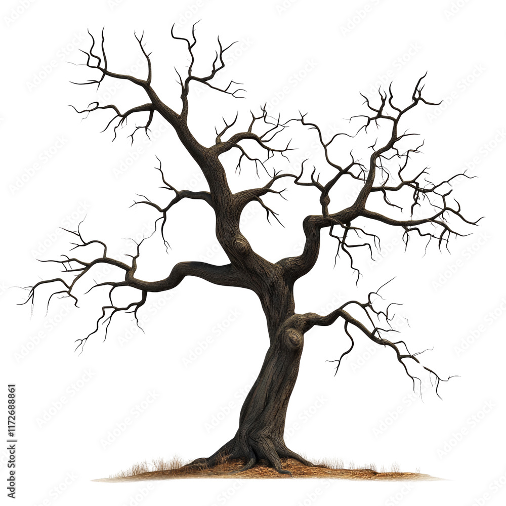A tree with no leaves and no branches A tree with no leaves and no branches