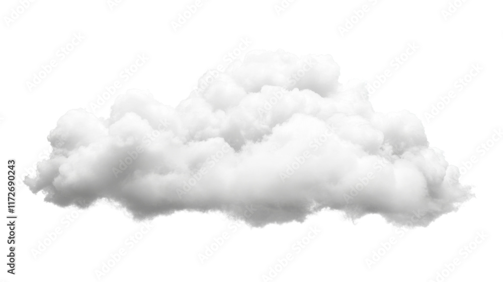A soft white cloud, isolated on transparent background A soft white cloud, isolated on transparent background