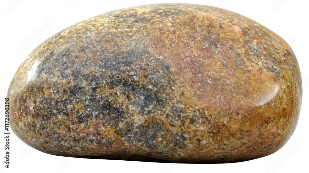 A smooth rounded stone, isolated on transparent background A smooth rounded stone, isolated on transparent background