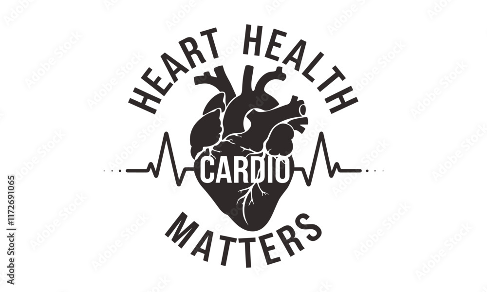 Fototapeta premium cardio vascular vector clipart graphic