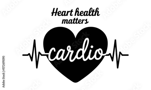 cardio vascular vector clipart graphic