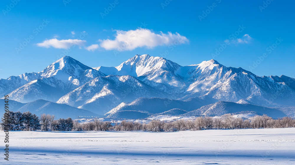 a snowy mountain landscape with trees and snow covered surface, Winter season morning snow covered mountains under a clear sky, Beautiful snow covered view of mountains from valley in winter season. a snowy mountain landscape with trees and snow covered surface, Winter season morning snow covered mountains under a clear sky, Beautiful snow covered view of mountains from valley in winter season.