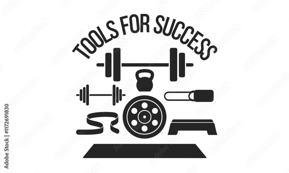 Fitness tools and Lifestyle Vector icon graphic Fitness tools and Lifestyle Vector icon graphic