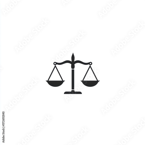 Scales of Justice Symbol Represents Legal Equality photo