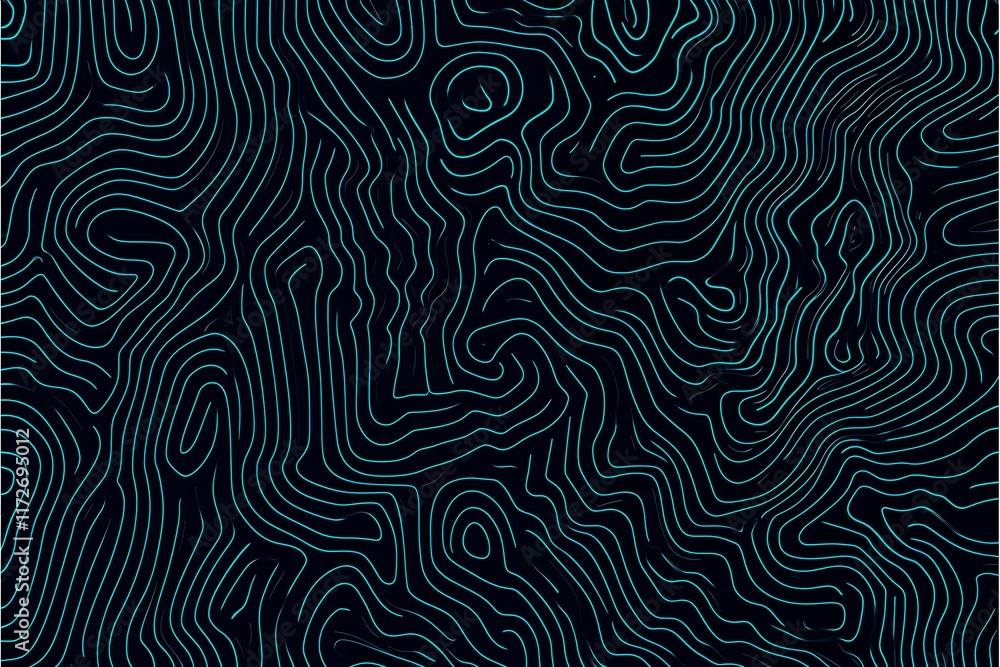 Fototapeta premium Abstract close-up of a glowing blue digital circuit board, showcasing intricate connections and technological design on a black background. 