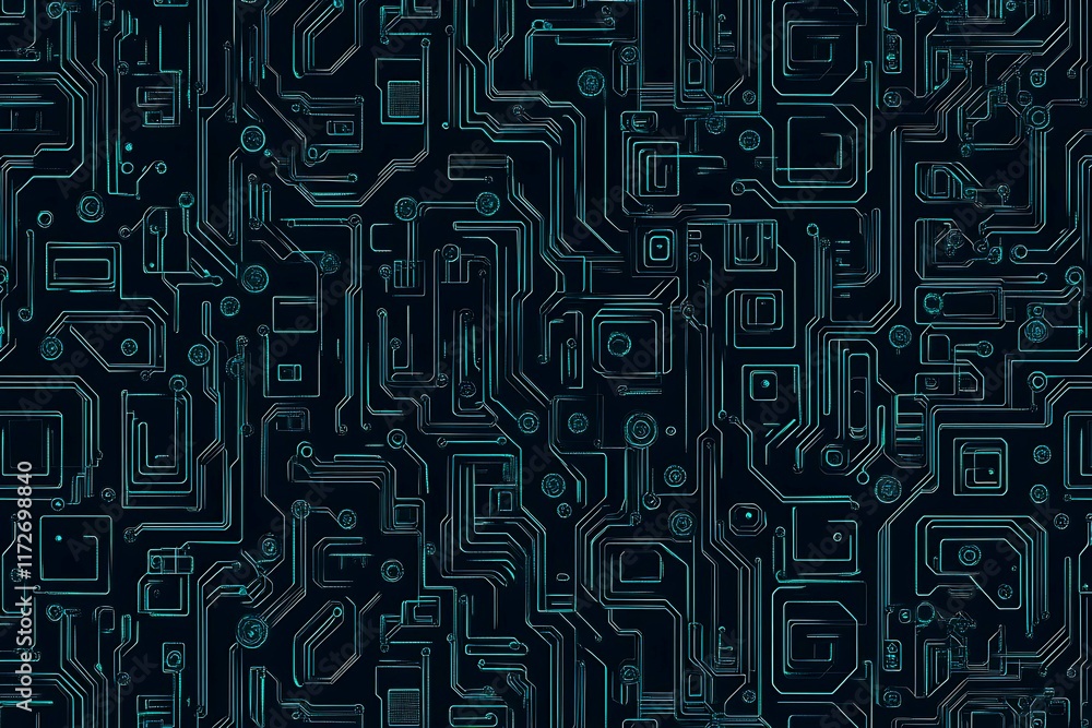 Abstract close-up of a glowing blue digital circuit board, showcasing intricate connections and technological design on a black background.
Abstract close-up of a glowing blue digital circuit board, showcasing intricate connections and technological design on a black background.