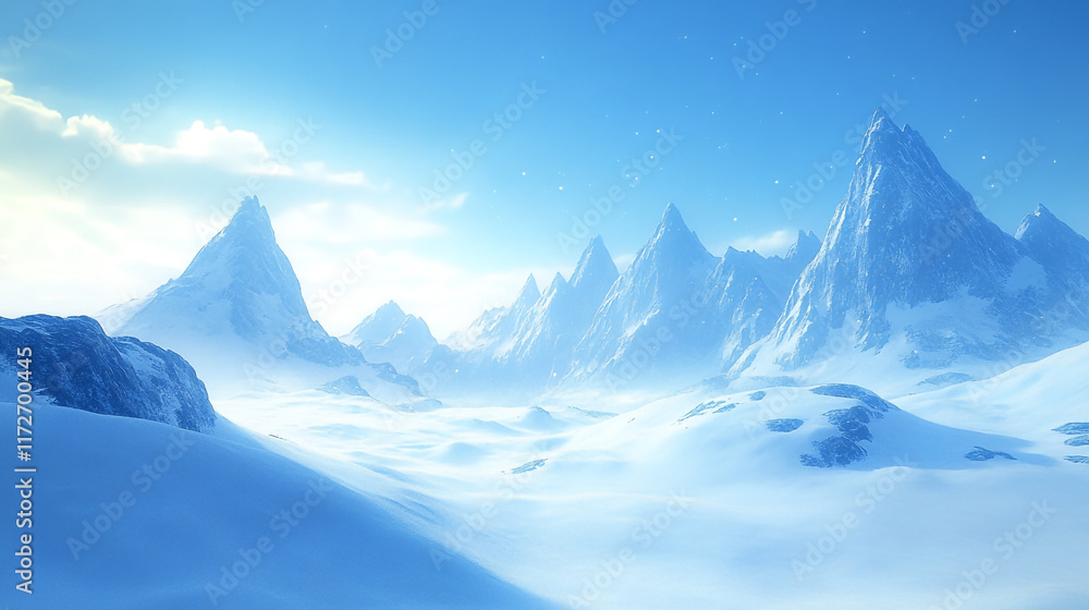 a snowy mountain landscape with trees and snow covered surface, Winter season morning snow covered mountains under a clear sky, Beautiful snow covered view of mountains from valley in winter season. a snowy mountain landscape with trees and snow covered surface, Winter season morning snow covered mountains under a clear sky, Beautiful snow covered view of mountains from valley in winter season.