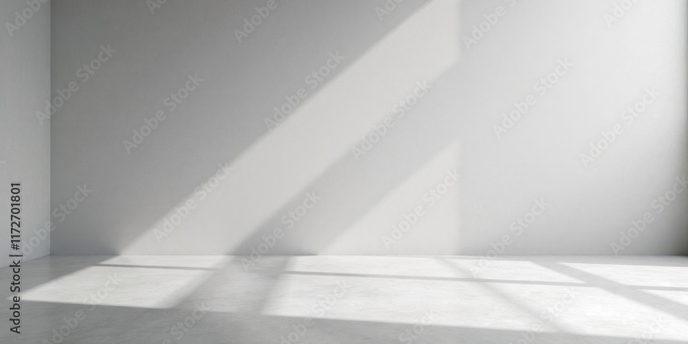 Empty Room Corner with Sunlight Streaming Through Window Empty Room Corner with Sunlight Streaming Through Window