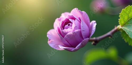 Wallpaper Mural Delicate lilac petals rolled into a ball on a slender twigs, petal, branch Torontodigital.ca